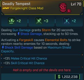 ⭐[META ROLL] L70 TEMPEST (MELEE CRIT CHANCE) - SEE IMAGES FOR STATS⭐