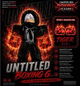 Untitled Boxing Game | Tiger Gloves | Dragon Fire Effect | Limited Perfect Color Sync | Fast Delivery
