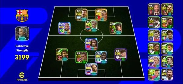 🔥 3199 Collective Strength || Only Konami || 🐐 108 Ronaldo x 107 Gullit x Neymar x 105 Aguero || ⚖️ Balanced Meta Team