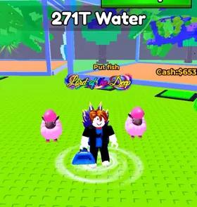 +1 Drain Water Per Click - Rocket Water Pump - Max Upgrade Backpack - 271T Water - 9x Rebith - Instant Delivery