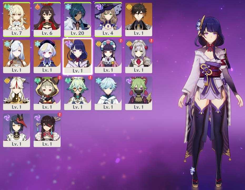 [Asia]Raiden Shogun+Zhongli+Shenhe+Qiqi | AR10 | 4 Five-star heroes ...