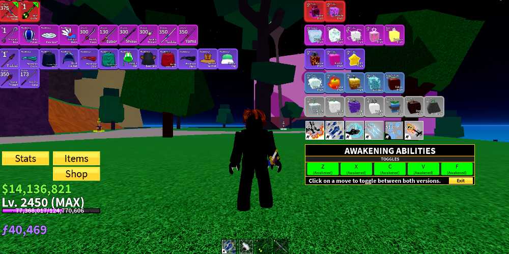 Blox Fruits Lv2450 MAX Godhuman Awaken Spider Venom 14M Beli