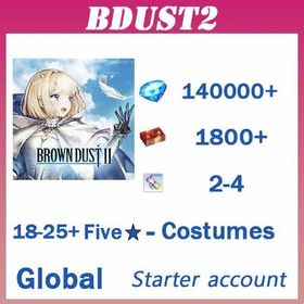 [Global]140000+ diamonds | Single DrawTicket x 1800+ | 5* Recruitment Ticket 2-4 | Random 5* garment x 18-25  | 20-40UR exclusive weapon|Android/iOS interoperability] BrownDust 2