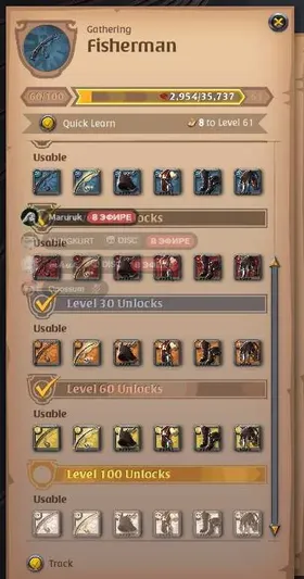 🔷Discount🔷️Gatherer T8 🔷 🔷 lumberjack T8, Cropper T8, 🔷Scinner T8, 🔷️Miner T8, 🔷️Stone T8. +fisherman Т7, Melee weapons, Fame 56m