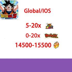 Global[ios /only]| 14500-15500diamond]+LR：5-20| Dragon Ball Z Dokkan Battle |Fast delivery