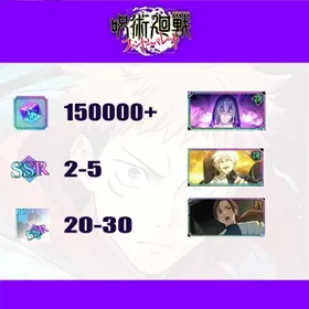 [Global] 150000+ Kaiju | (The inspiration of death) Mahito+(Awakening) Satoru Gojo+(Life Saver) Shoko Ieiri | SSR roll 2-5 | Single Draw Scroll X500 | SSR Recall Illustrated Book 30-40 | Passed the storyline | Fast and Safe Delivery