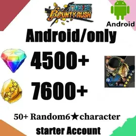 Global⭐Android💎[Instant Shipping][4500+RD][7600+GF] 4★Zoro&sanji 】50+Random 6 Star Character [starter account]][Instan Delivery]