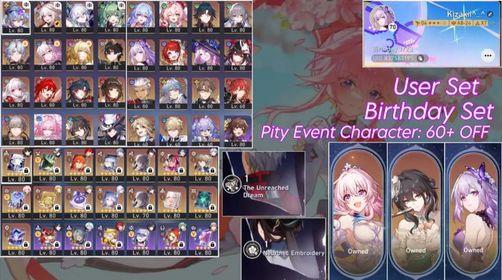 Asia Tl70 | 22 Limited 5 Sign, Skin Castorice, Team Meta, Char new, Pity char 60+ off, well build, and others