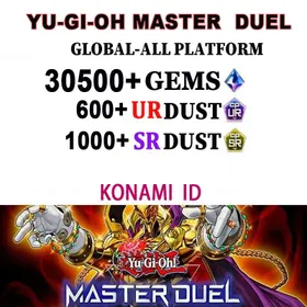 [Yu-Gi-Oh! Master Duel][Fast Delivery] 30500+ Diamonds + 600ur Dust + 1000SR Dust ✅ Full Access + Konami ID [Not ranked] /Android/IOS Universal/ unbound steam
