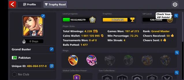 1 BILLION ACCOUNT| 135 CASH | LEVEL 82 | FOR IOS I WILL LINK CUSTOMER FACEBOOK WITH THIS ACCOUNT