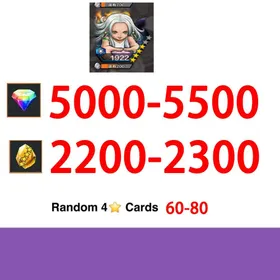 Global|IOS/Only|5000-5500RD|2200-2300GF|Seraphim +60-80Random 4-Star Characters|100% Safe Account|
