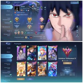 ⚡SASUKE SOYOU⚡JJK MELISSA⚡PRIME BEATRIX⚡LUCKYBOX ODETTE x LANCELOT x LESLEY⚡STALIGHT KAGURA x LESLEY⚡CLOUDS KAGURA⚡STUN BRODY⚡ZODIAC LANCELOT x MARTIS x SELENA x LUNOX⚡M4 BEATRIX⚡M5 YUZHONG⚡361 Skins | FULL Herroes | Max Emblem | Moonton log in | FULL ACCES ANDROID+IOS