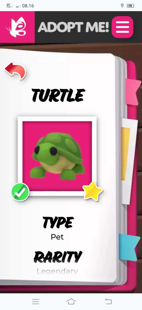 Turtle FR Adopt Me Pet Roblox