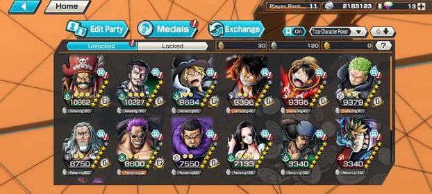 R130✨3EX 1MAX✨D.ROGER SKIN MAX✨SABO✨ZEPHYR✨GOOD MEDALS✨MANY CHARACTER✨ANDROID/IOS