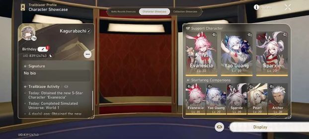 TL20 Evanescia Pearl Sparxie YaoGuang Archer Gilgamesh Sparkle FuXuan + 3x Companion - Low Exploration