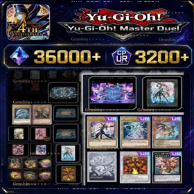 Yu-Gi-Oh! Master Duel][Fast Delivery]36000+ diamonds + [3200UR dust + 3200SR]| Random 11-16 Royal Finish Card+200–300 Legendary Pack Tickets+Purchased the 3600 Gems Sky Striker Set+Purchased the 1200 Gems Sky Striker Ace desktop mascot+Purchased the 1600 Gems Sky Striker Collection Binder+Purchased the 3000 Gems Labrynth Set+Purchased the 3000 Gems Maliss Set+Purchased the 3000 Gems Branded Set+Purchased the 3000 Gems Evil★Twin / Live☆Twin Set+Purchased the 2500 Gems Exodia Set+Purchased the 3000 Gems Blue-Eyes White Dragon Deck +Purchased the 1000 Gems Stardust Dragon Desktop Companion |Total Accessories: 200–300| [Send Konami account ]Unlinked Steam|Ranked already/Platinum 5 and under | Android/IOS/PC/Universal