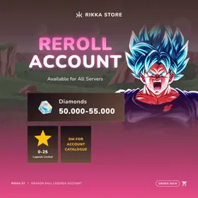 ☆ Global | 50000-55000 Diamonds + 0-25 LL | Android Only | Reroll Account | BNID