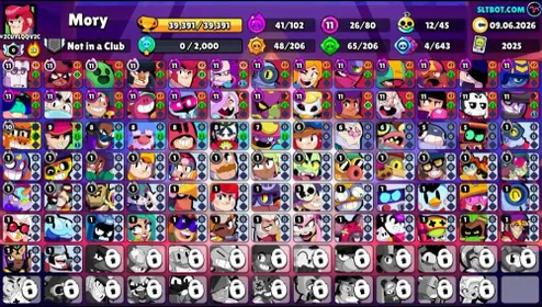 40k trophies • 26 Maxed • 21 hyper active • Free name change • 140+ skins all rare • 80 brawler • 25 prestige