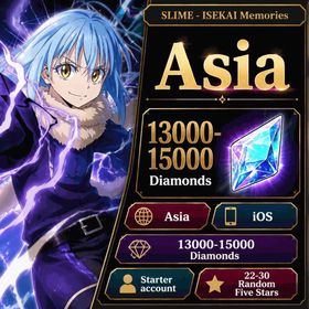 Asia | iOS | Starter Account | 13000-15000 Diamonds, Shuna Idol Shrine Maiden, 22-30 Random Five Stars | Fast Delivery