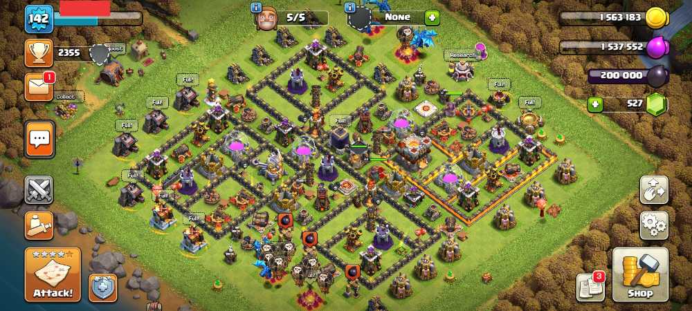 Townhall 11 Level 142 King 25 Queen 33 Warden 12 Gems 460 Account is 100% safe.