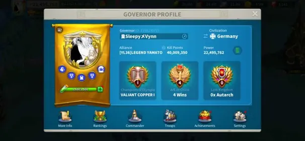 22M Power - Can Migrate to Offseason SEASON 2 up to 4070 - Cavalry Young Account, Cao Cao 5552, Aethelflaed 5551 - VIP 10 - 4 Passports - Bonus Farm Account #543