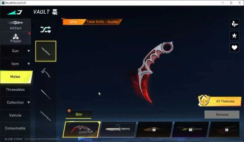 Asia|Eternal M82 Noxdra Lv2+Melee Talon Scythe|3 Legendary Nova,P90,M700+8 Striker|Rank Golden IV|NetEase|BLS6540