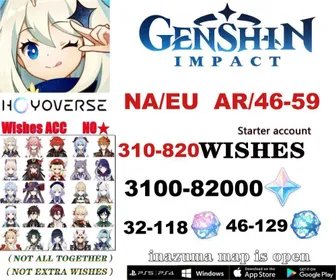 Asia/AR 52+/59000+Primogems,132+Acquaint Fate,64+Interwoven Fate /Safe, stable, and fast delivery