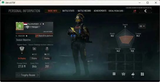 Mobile | LV 30 | SV 27,8M | CV 16,6M | OF AKM,Koi AK-102,AK-74N,Borealis AK-12 | Battle Machete | Check SS AB911B