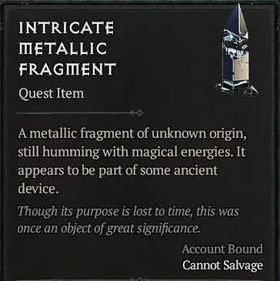 Season Softcore | x1 Intricate Metallic Fragment | Intricate Metalic Fragment | Strange Key | The Forlorn Hovel