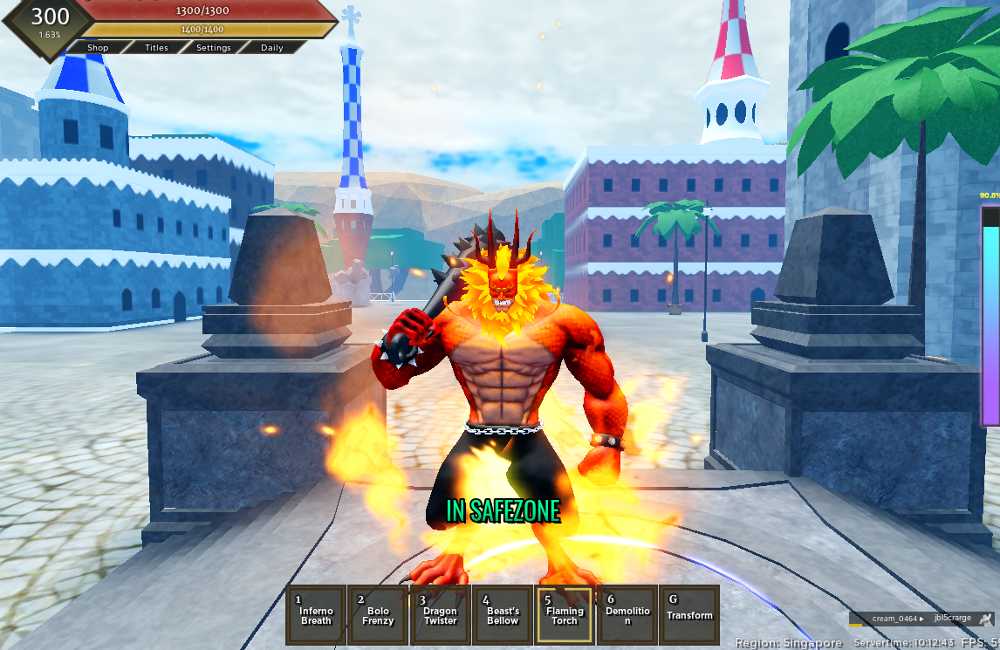 [Fruit Battlegrounds DragonV2 Max Level 300 Unlocked Soru Unverified 13+ Account