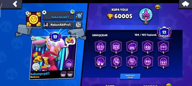 104 Brawlers-60000 Trophies-Full Access-Instant Delivery