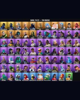 76 Skins Hades ⭐️ Stray ⭐️ Helsie ⭐️ Korra ⭐️ Cerberus ⭐️ The Ageless ⭐️ Slayer Juice WRLD ⭐️ Sun Strider ⭐️ Drift ⭐️ Redline ⭐️ Trog ⭐️ Onesie ⭐️ The Ice King ⭐️ Zenith ⭐️ Lynx ⭐️ Sgt. Winter ⭐️ Huntress ⭐️ Sentinel ⭐️ Highwire ⭐️ Powder m9227547358