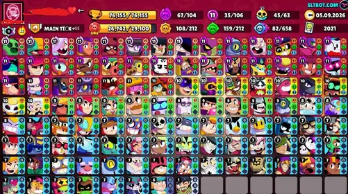 106 brawlers⭐️76k trophies 🏆 276 skins - 500 gems