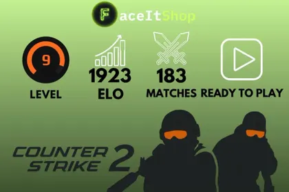 ☀️🏝️ SUMMER SALE - 10% 🏝️☀️9 LVL FACEIT✅1923 ELO✅183 MATCHES✅|VERIFICATION ISN`T NEEDED|1070 FACEIT POINTS CHECK DESCRIPTION!