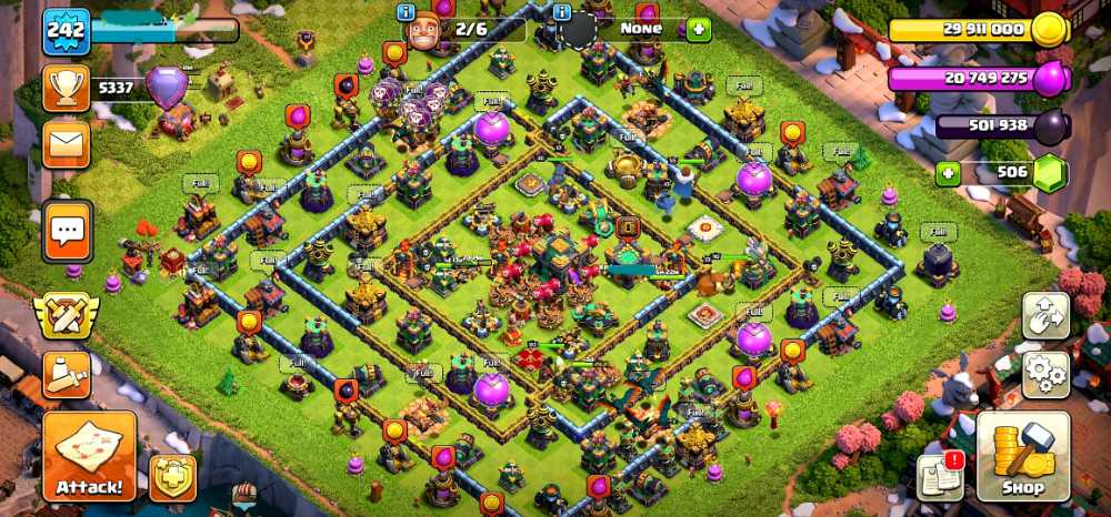 Full Max 100 Th14 25 Skin 4scenery Champion King Warriors Queen Max Builder Base Nc 500 Ios Amp Android
