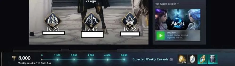 AI2ON3 – Steam EU Founder Account | 83.4K CP Hunter, 1,780 GS & 412 Daevanion Points