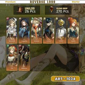 Global |15 x 6 Star|26 Unilog|270 Clear Drop|Rhiannon P5 + Coppelia P1 + Sotheby P1 + Corvus + Ulrich + Lopera + Vila + Shamane|Story 1 - 4|Novice Banner Available|Fast Delivery|ART1034