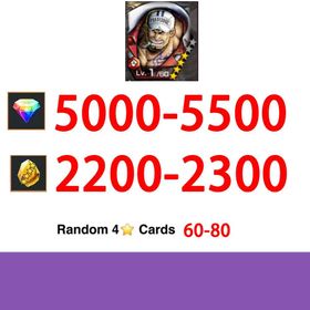 Global|IOS/Only|5000-5500RD|2200-2300GF|AKainu+60-80Random 4-Star Characters|100% Safe Account|