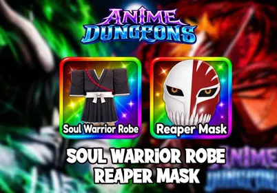 Anime Dungeons - Soul Warrior Robe & Reaper Mask [WARRIOR SET] [MYTHIC] (CHEAP & FAST)