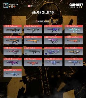 CODM account with 20 mythic 111 legendary guns