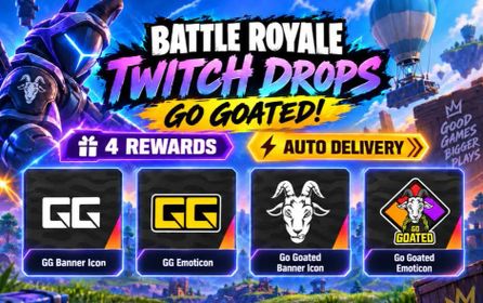 [4 Items] Fortnite Twitch Drops | Go Goated & GG | 2 Banner Icons + 2 Emoticons