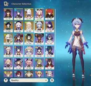 EU AR55 | 5 stars*12 | Ganyu+Shenhe+Raiden Shogun+Xiao+Venti+Nahida+Diluc+Mona+Qiqi+Primordial Jade Winged-Spear(X2)+Skyward Atlas lots of 4* characters and weapons Female endgame account | 40 characters