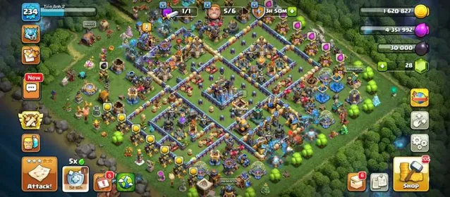 TH18 semi max💥old update 5 hero Max💥near Max 9epics✅defense strong✅buyar mail