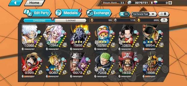 [4810][IOS+ANDROID] 4 EX META / Bonney + Light Luffy + Zoro Sanji + Roger , Solo Fresh