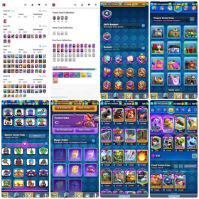 KT 16 - LvL 61 - 1x(16) - 14x(15) - 58x(14) -19 Evo - 128 Emotes - 11 Tower Skins - Logbait’Hog Deck - Nc 1K -Code201