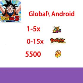Global|Level 1|[Android /only]| 5500diamond]+LR：1-5| Dragon Ball Z Dokkan Battle |Fast delivery
