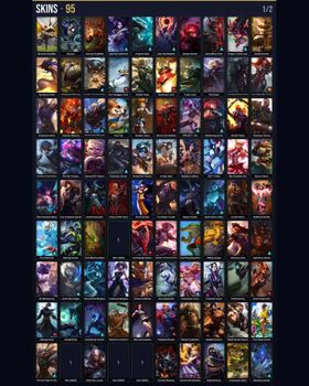 🌍 LAS ⭐ Unranked 🎨 95 Skins 🏆 167 Champions 💙 22K BE 📈 Level 306 🔥 Riot Kayle 🏅 6 Victorious 🏅 Riot Girl Tristana 💎 1 Ultimate 💎 11 Legendary 🔹 Gun Goddess Miss Fortune 🔹 Ice Toboggan Corki 🔹 Red Baron Corki 🔹 Blood Lord Vladimir 🔹 Emumu m9216881705