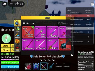 ID 671:LV 2800+Sanguine Art+CDK+SGT+RACE HUMAN V4 FULL GEAR + Eat Kitsune |Unverified Account|Auto Delivery|Blox Fruits