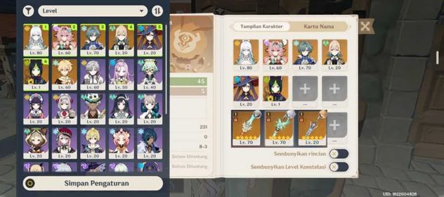 Asia | AR 45 | Zibai + Lohen + Varesa + Jean + Mona + Tighnari | Story Liyue | Link Email Only