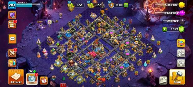 60% offer shop💥Hero 102 110 73 85 55 25💥7 epic max💥max wall💥nc 1000💥good profile💥near max defence💥buyer mail